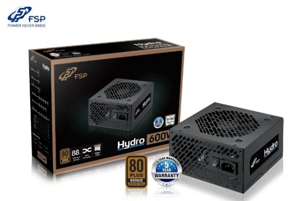 FSP Power Supply HYDRO Series HD600 - Active PFC - 80 Plus Bronze (Box- kèm dây nguồn)